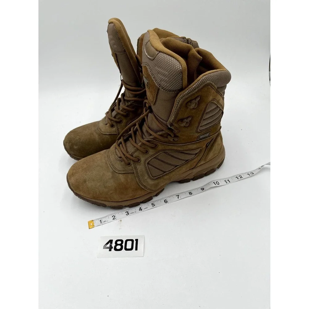 Magnum Response 8.0 7201 Mens 12D Boots Brown Leather Mid-Calf Work Safety Boots